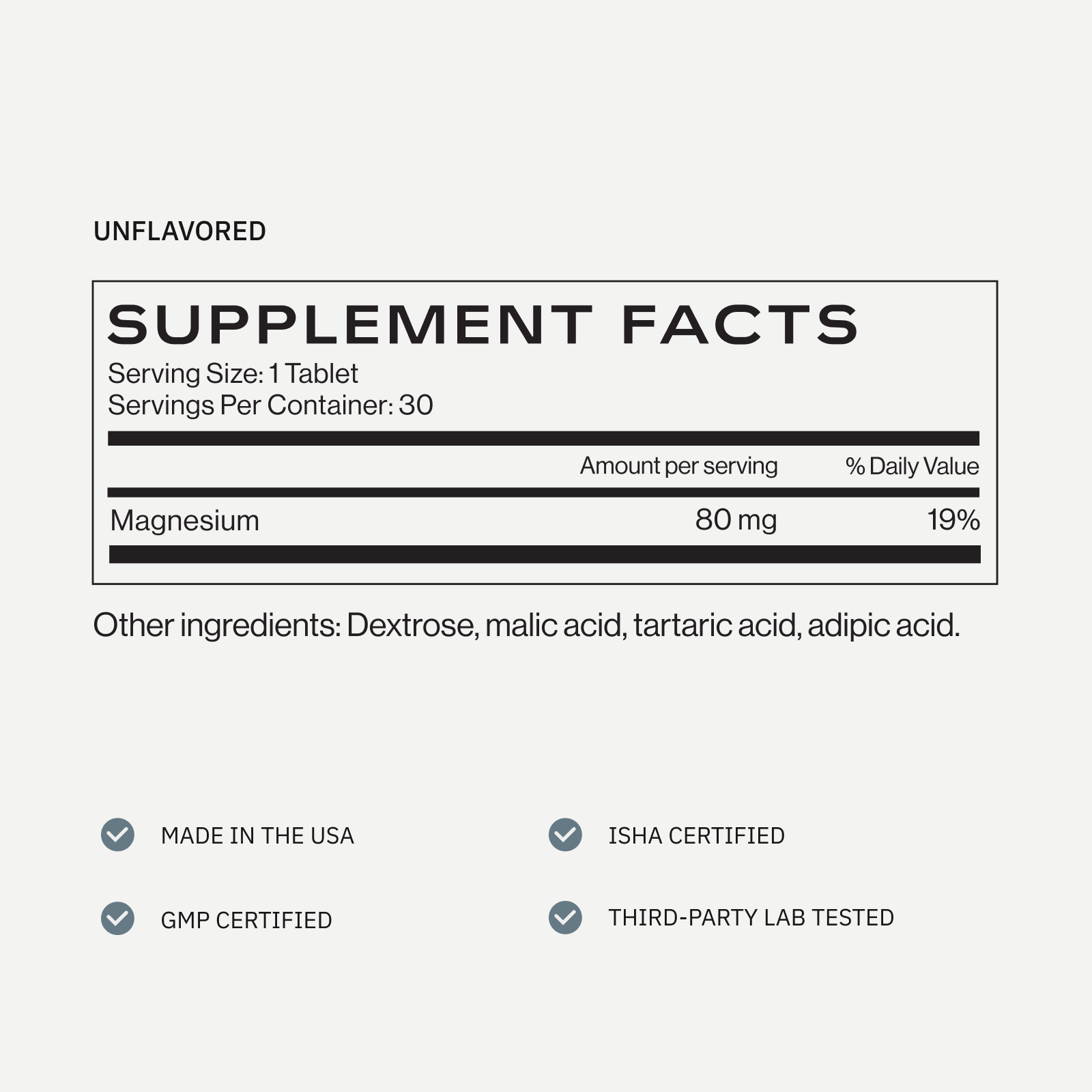 Supplement facts